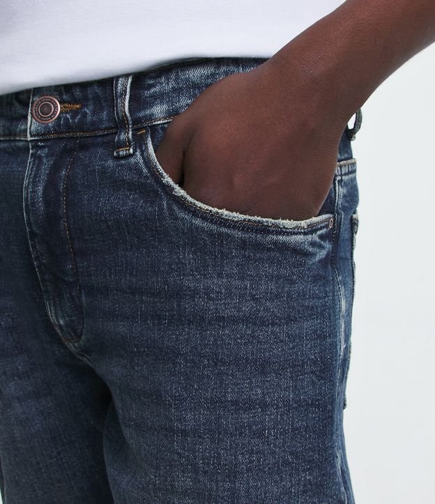 Calça Slim Jeans Original com Bolsos Azul Médio 4