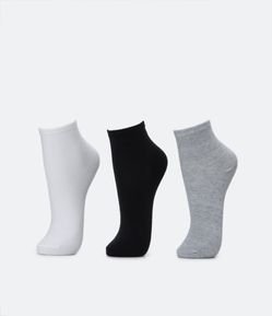 Kit 03 Meias Esportivas Cano Médio Lupo