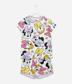Pijama Curto Infantil com Estampa da Minnie e Margarida - Tam 2 a 12 Anos