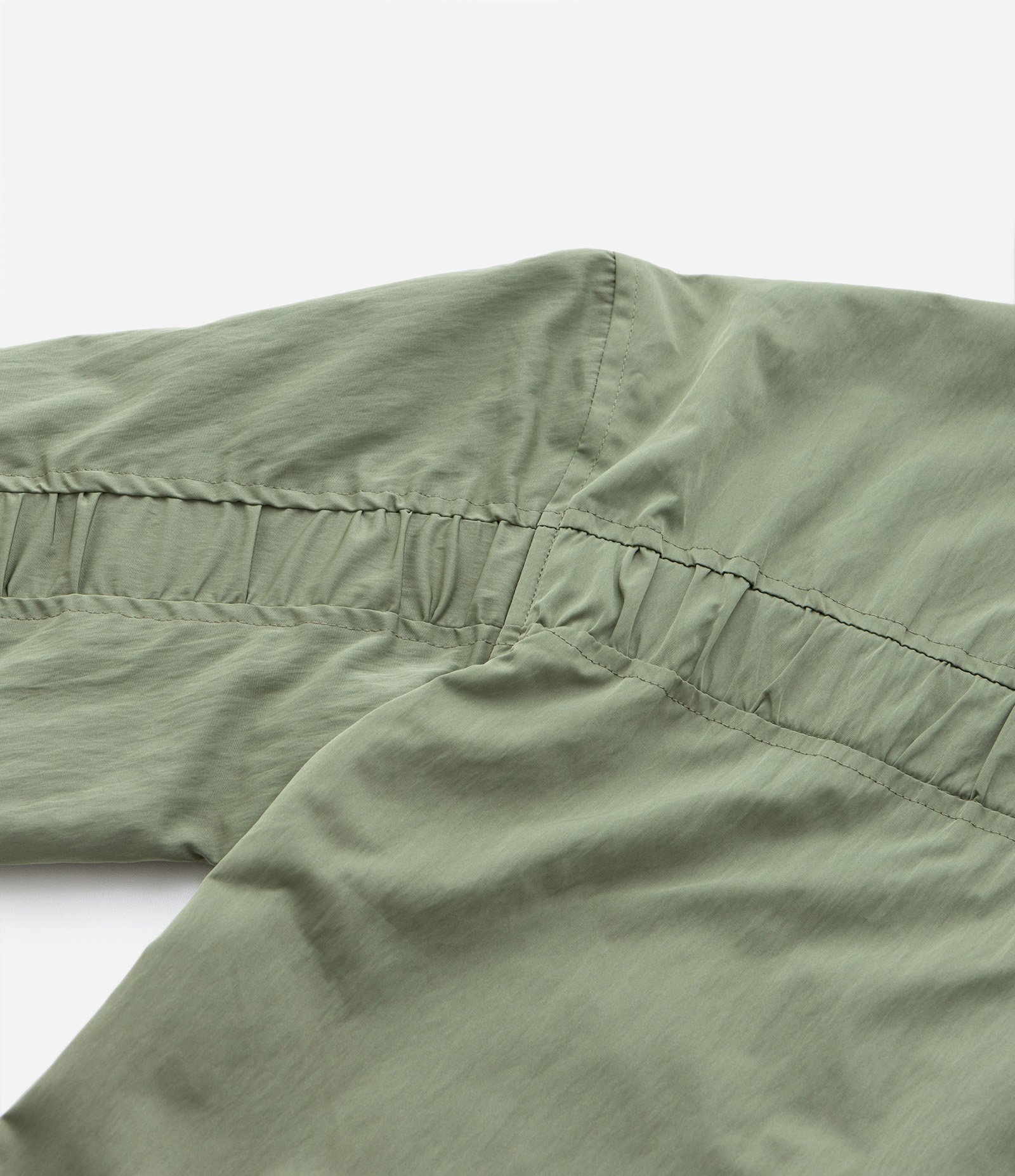 Jaqueta Quebra Vento Infantil com Recorte Franzido - Tam  5 a 14 Anos Verde 4