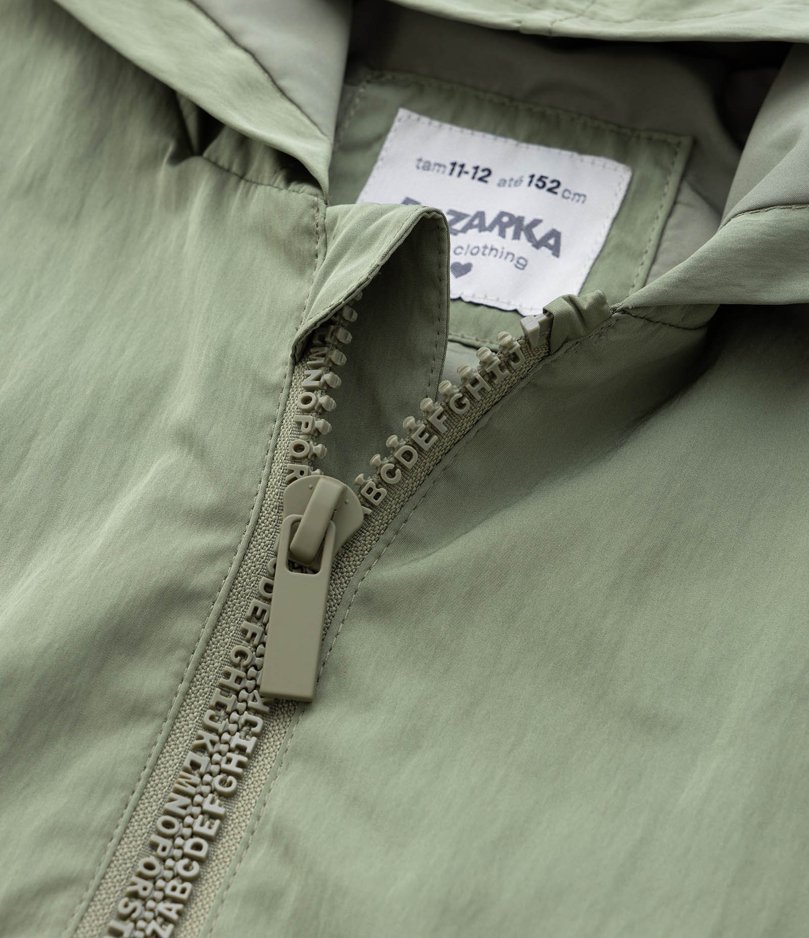 Jaqueta Quebra Vento Infantil com Recorte Franzido - Tam  5 a 14 Anos Verde 5