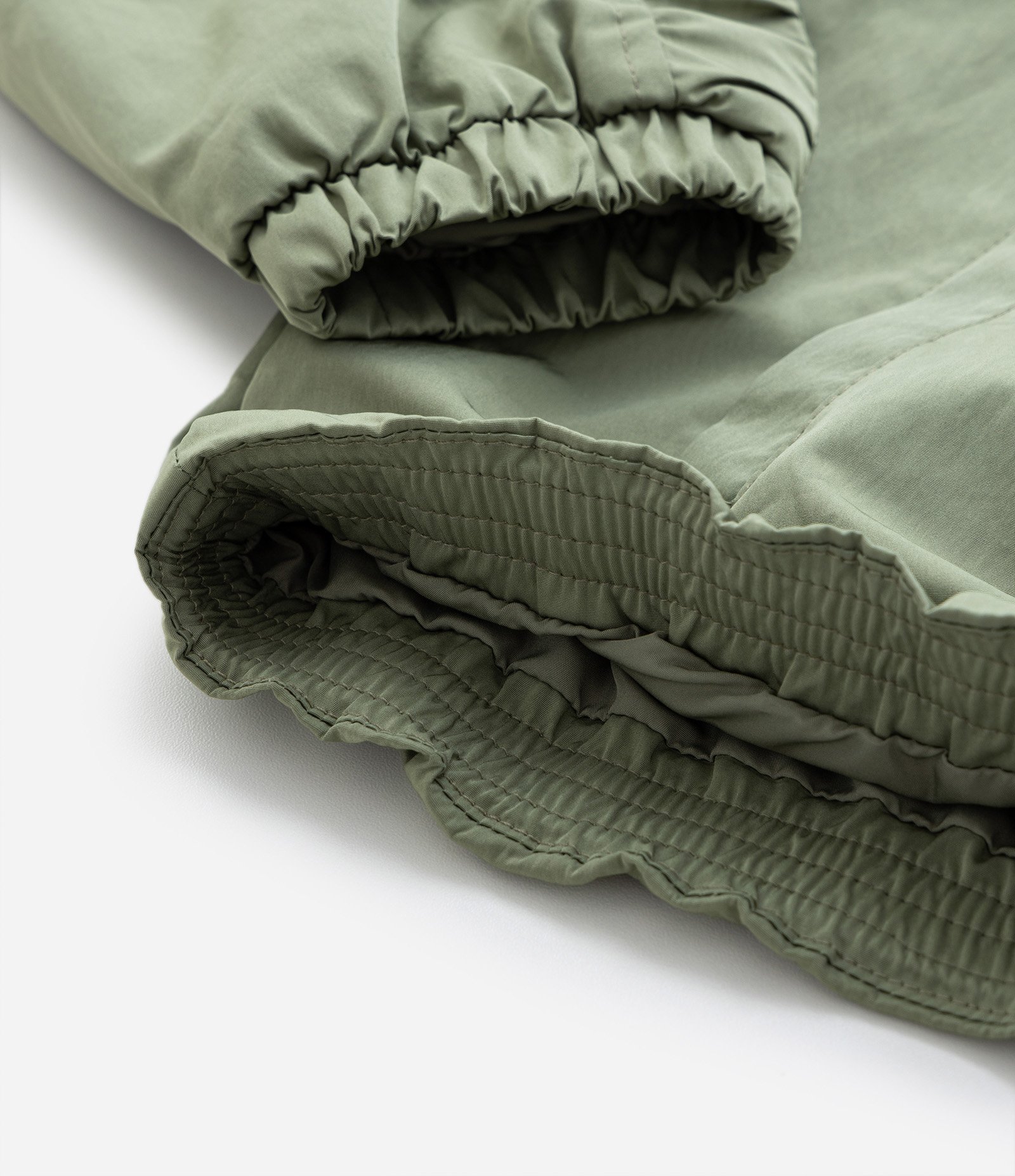 Jaqueta Quebra Vento Infantil com Recorte Franzido - Tam  5 a 14 Anos Verde 7