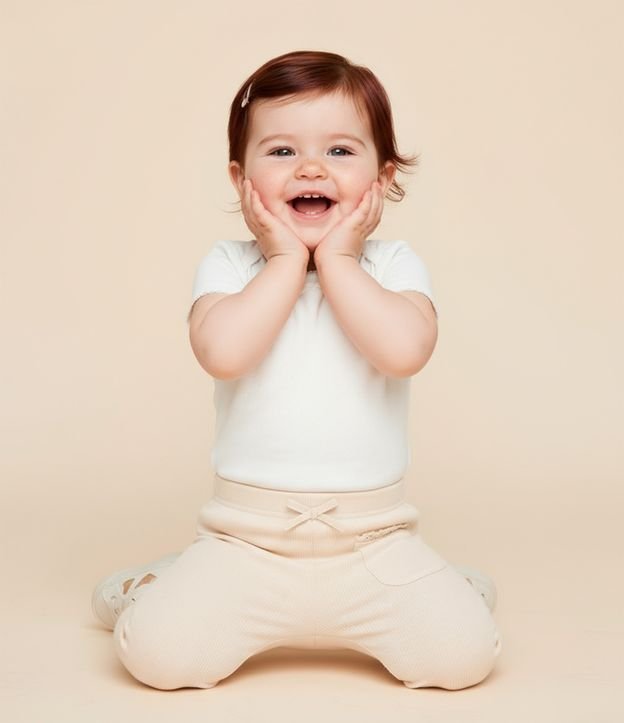 Calça em Ribana Infantil com Laço Frontal - Tam 0 a 18 meses