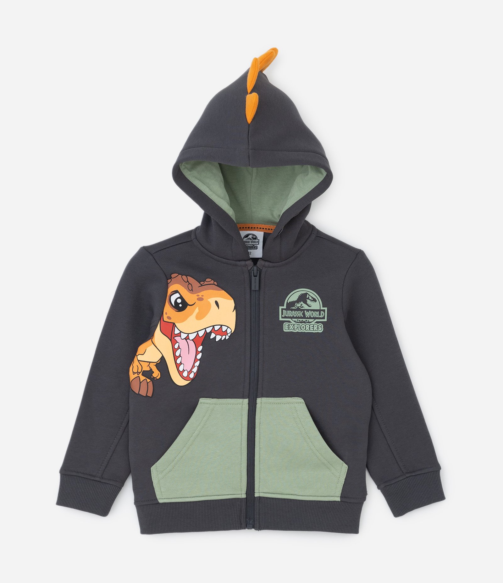 Conjunto Longo Infantil com Estampa do Jurassic Baby - Tam 2 a 5 anos Cinza 2