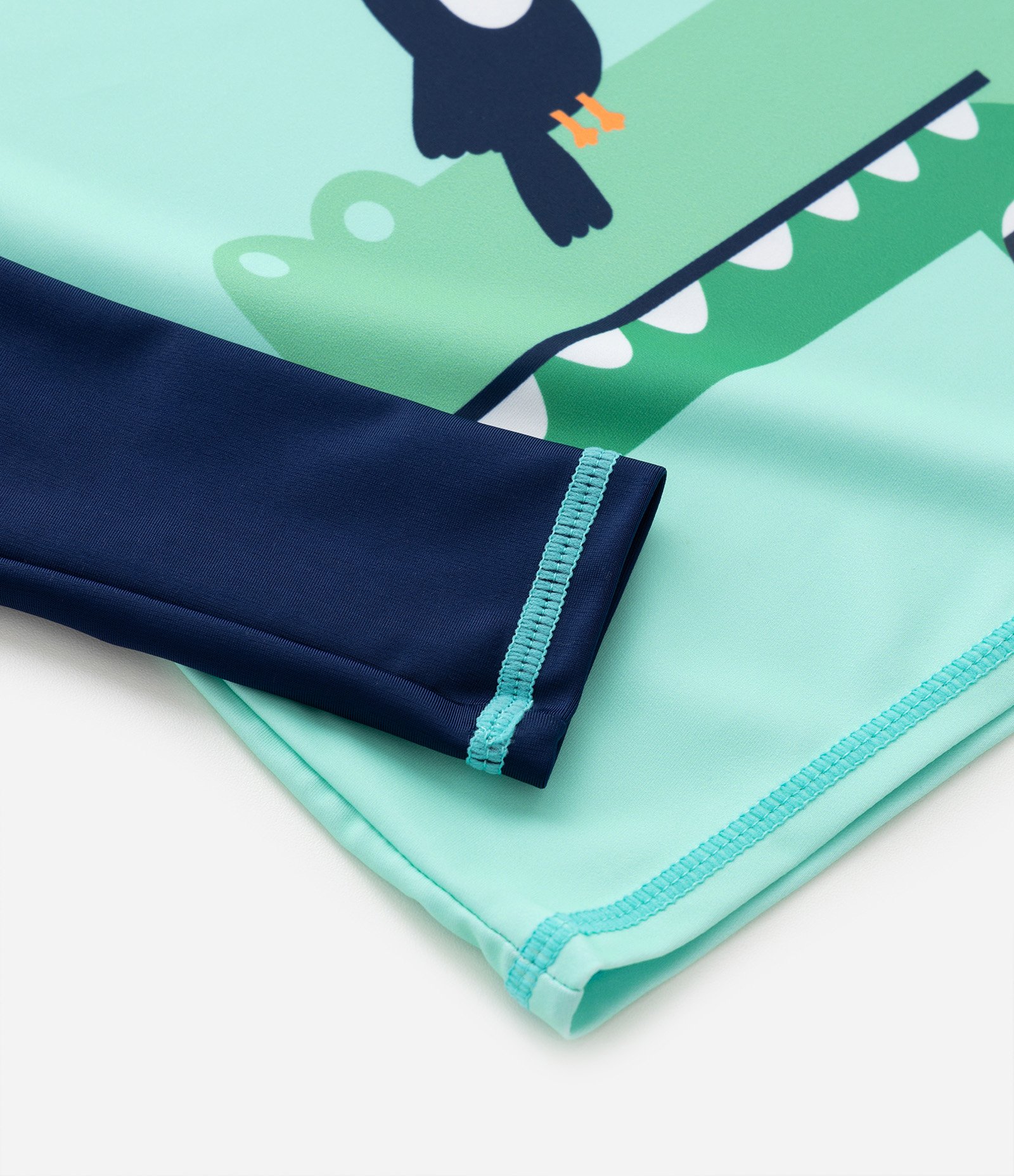 Conjunto de Praia Infantil com Proteção UV e Estampa Animais - Tam 1 a 4 anos Azul 6