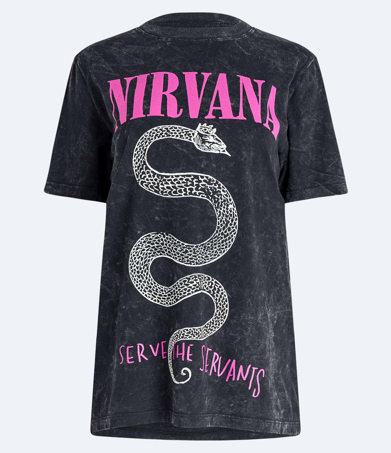 Nirvana - Camiseta Serve The Servants Serpiente Para Adultos Unisex Blanco