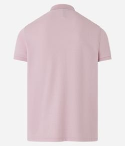 Camisa Polo Slim com Botões e Textura Canelada