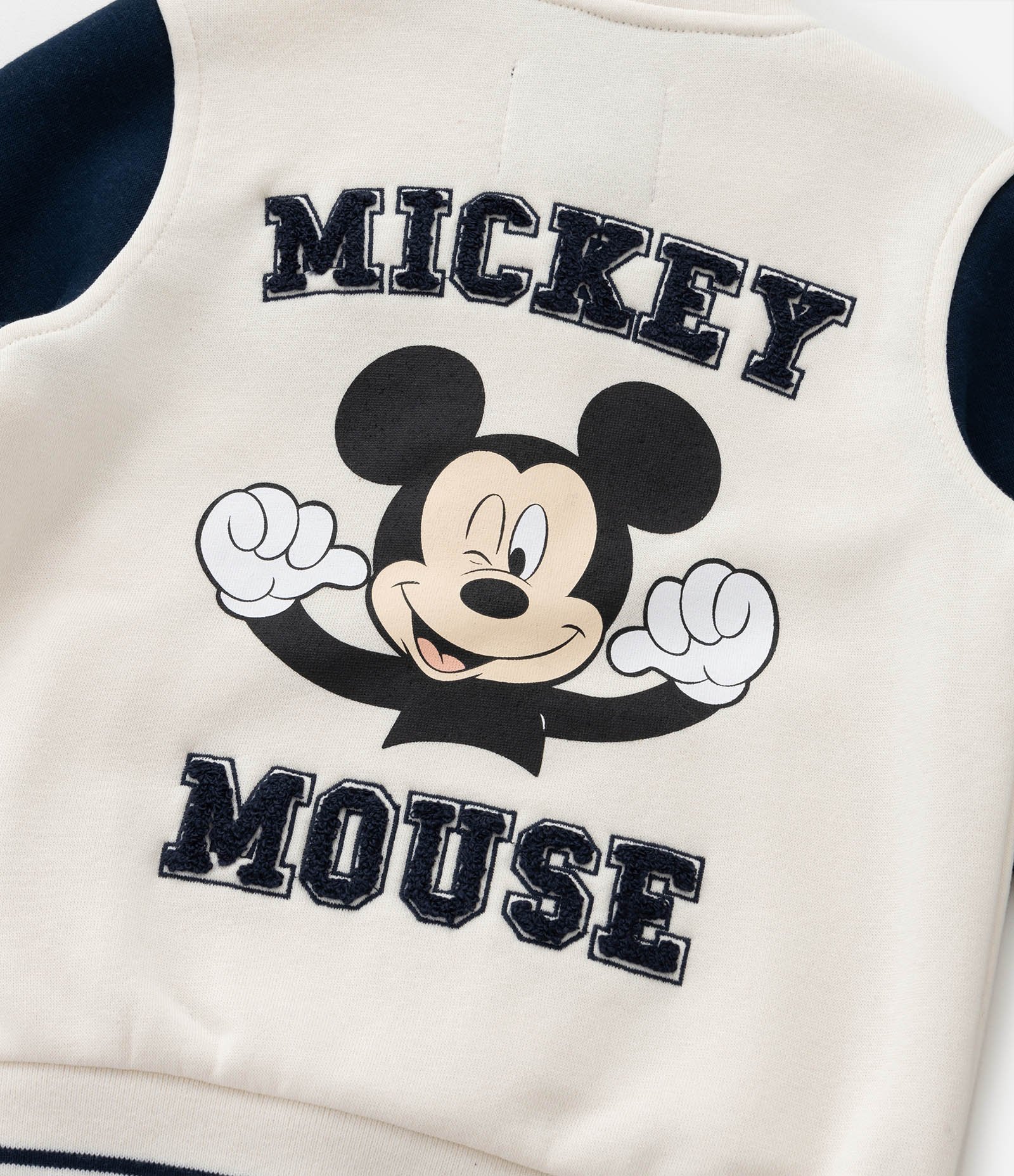 Blusão College Infantil com Estampa do Mickey - Tam  1 a 5 anos Off White 8