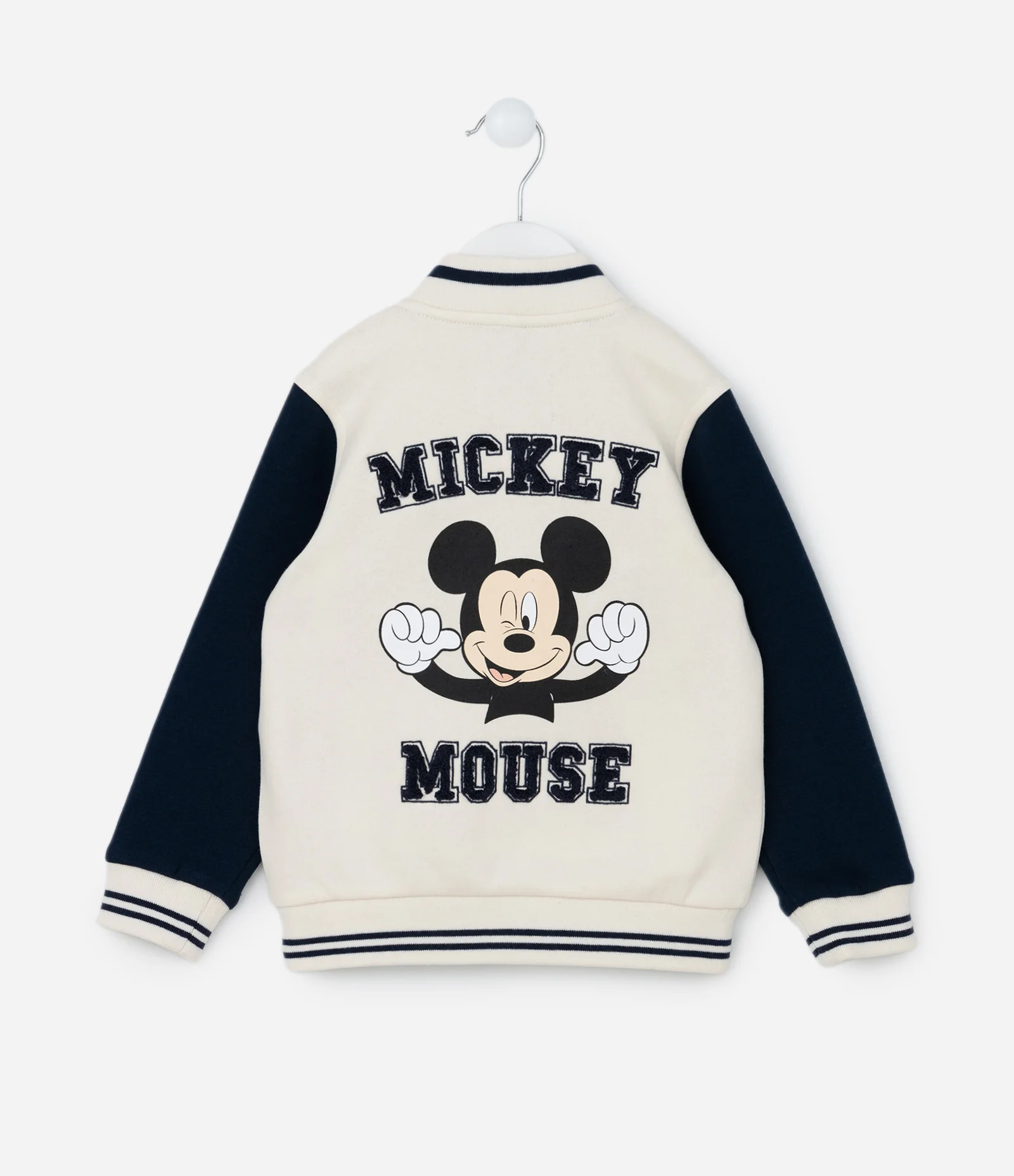 Blusão College Infantil com Estampa do Mickey - Tam  1 a 5 anos Off White 2