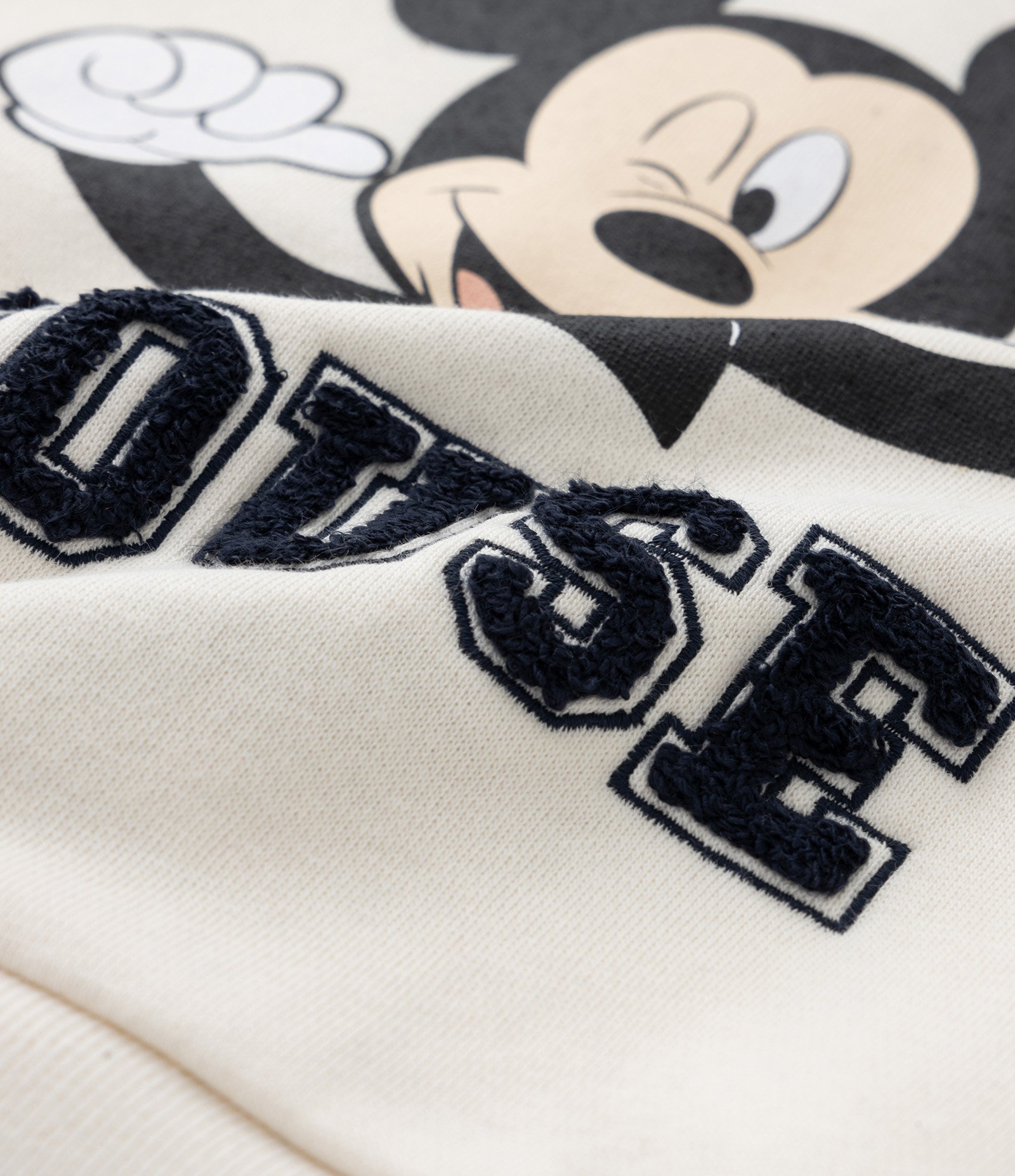 Blusão College Infantil com Estampa do Mickey - Tam  1 a 5 anos Off White 3