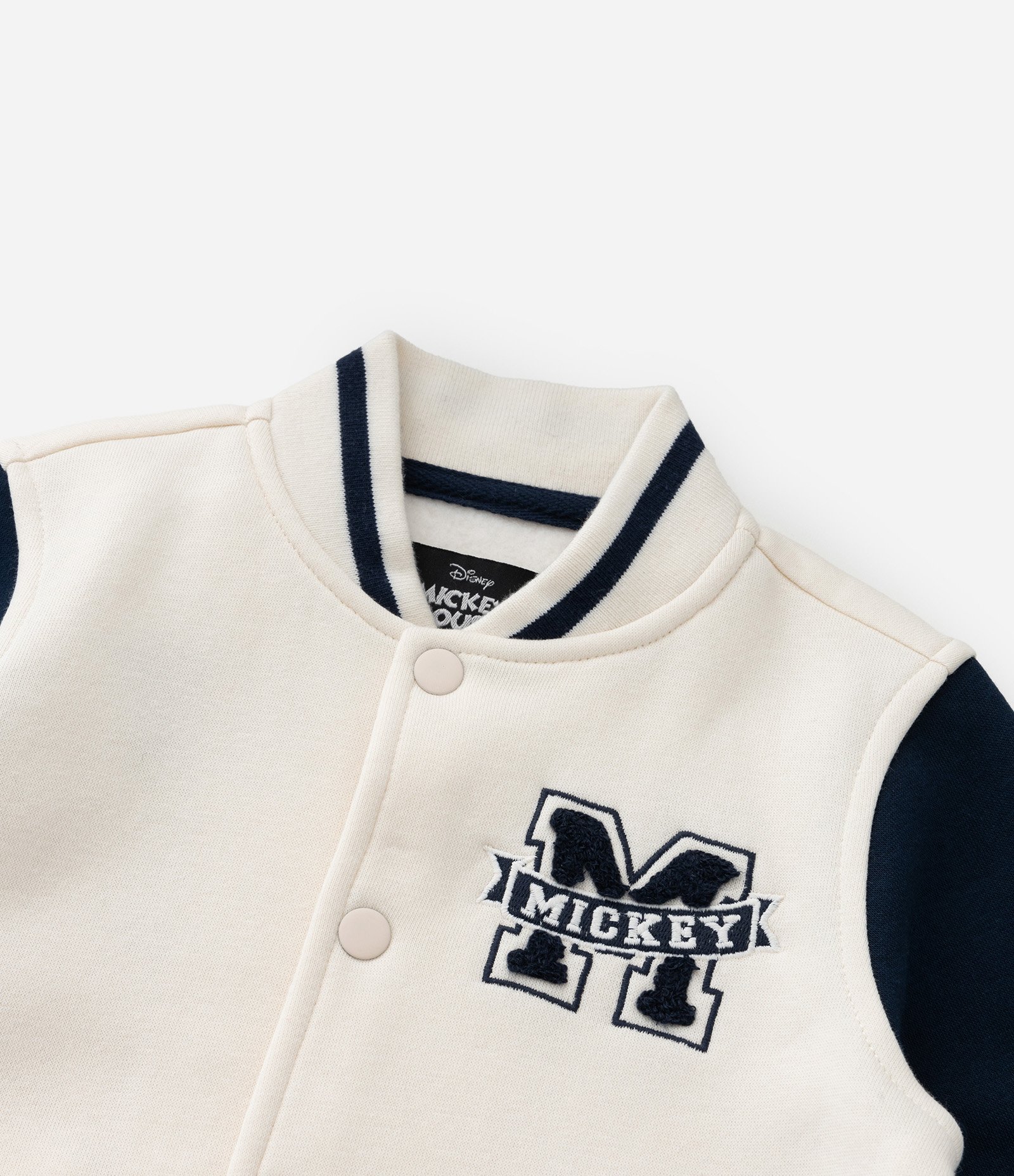 Blusão College Infantil com Estampa do Mickey - Tam  1 a 5 anos Off White 6