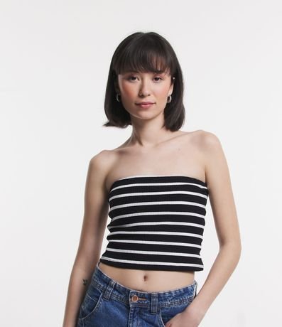 Top Cropped em Microfibra Tomara Que Caia Branco 9001