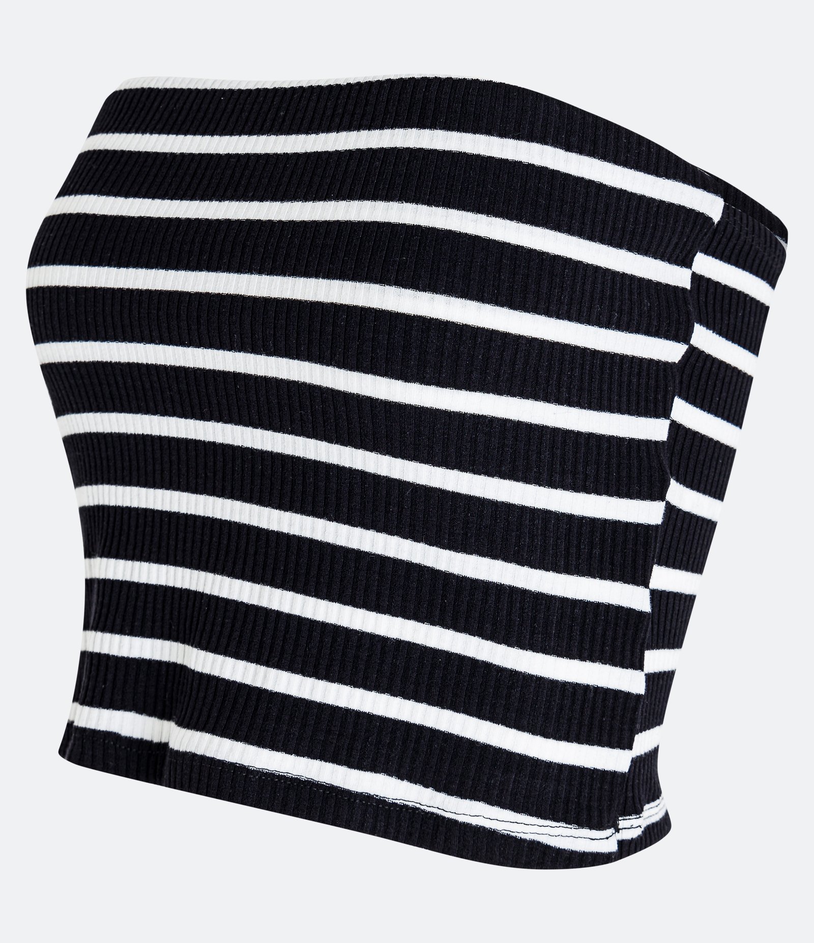 Blusa em Ribana Tomara que Caia Listrada Preto 6