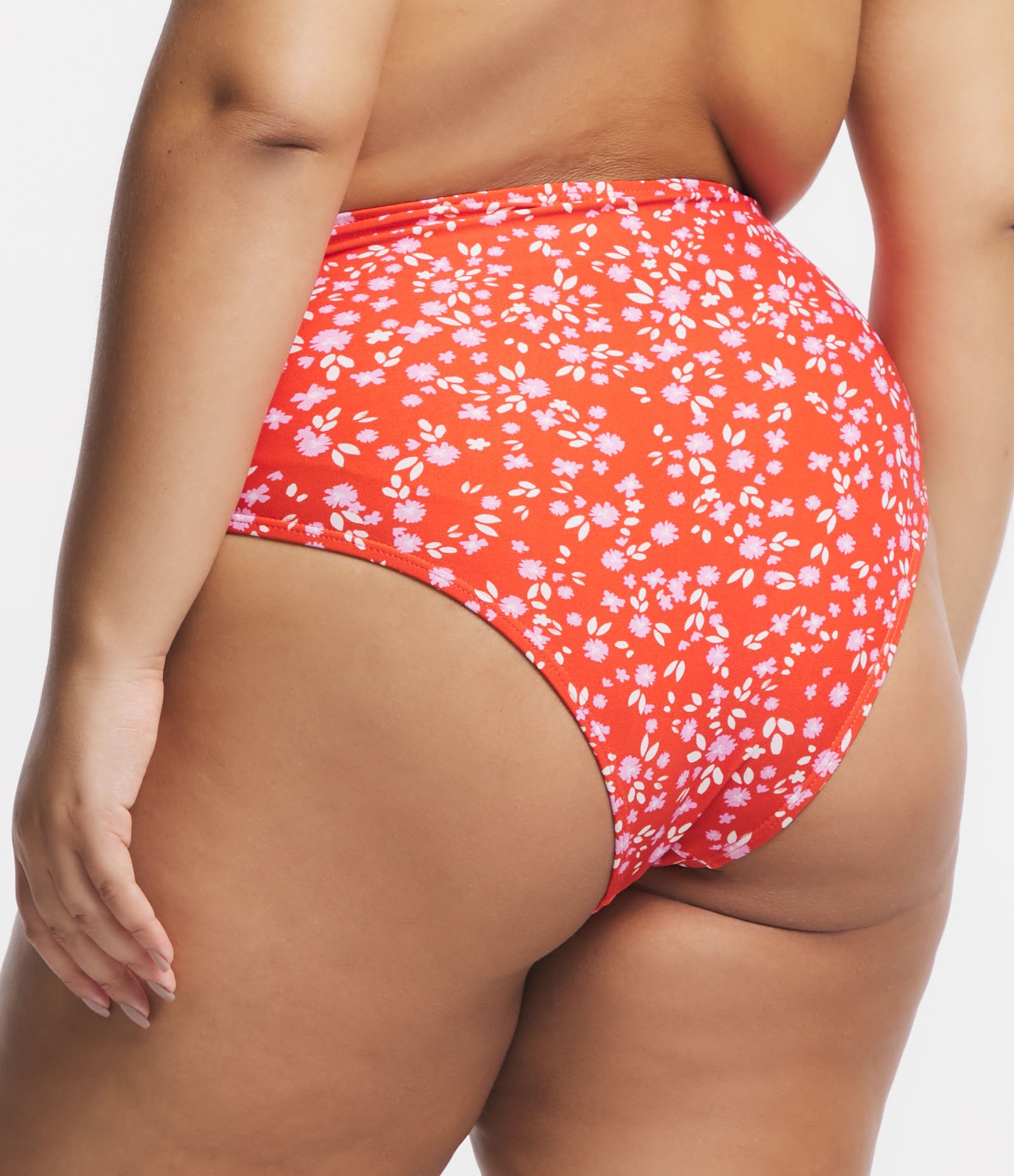 Biquíni Calcinha Hot Pants Estampa Floral Liberty Curve & Plus Vermelho 2