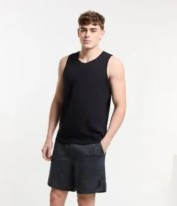 Regata Esportiva em Algodão Peruano com Gola Redonda