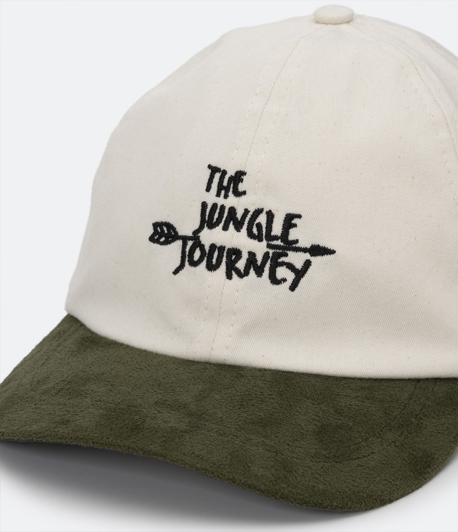 Boné Infantil com Aba Curva e Bordado Frontal Jungle Journey Bege 4