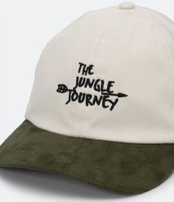 Boné Infantil com Aba Curva e Bordado Frontal Jungle Journey