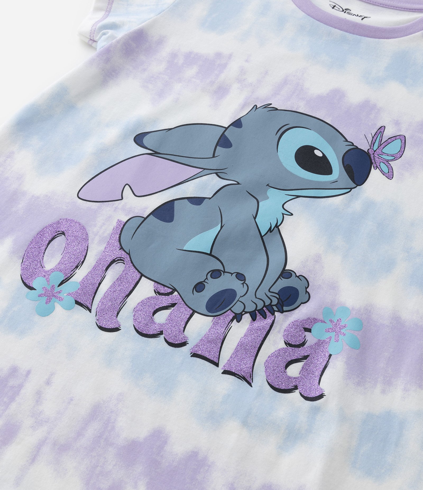 Camisola Infantil Tie Dye com Estampa do Stitch - Tam 5 a 14 anos Lilás 4