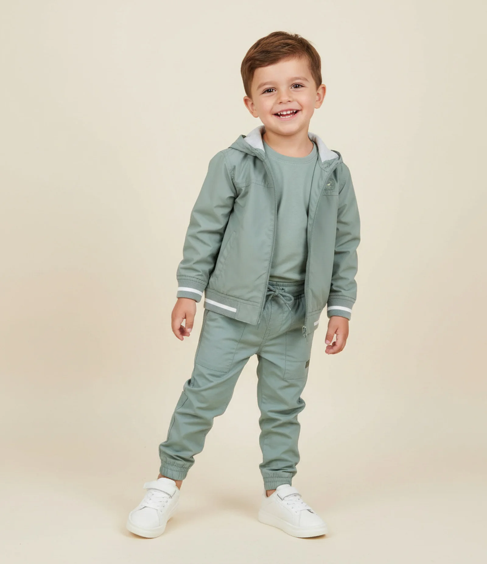 Calça Infantil em Sarja com Bolsos e Recortes - Tam 1 a 5 anos Azul 1