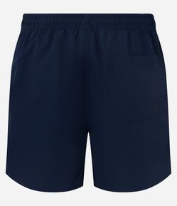 Bermuda de Banho em Microfibra com Cós Elástico e Bolsos