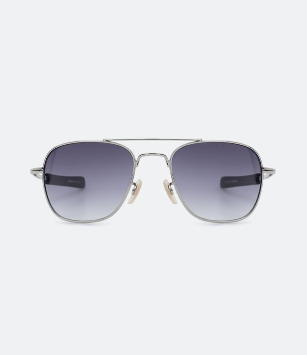 Óculos de Sol Aviador com Lentes Degrade Prata 2