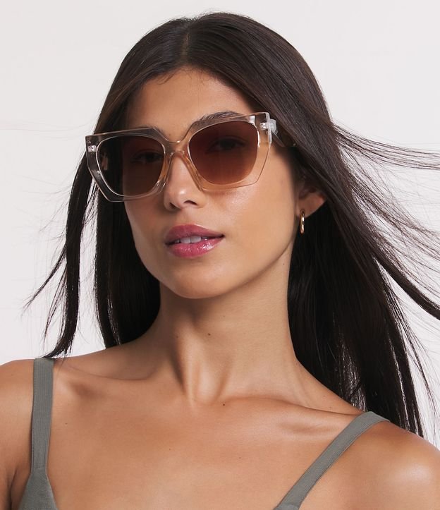Óculos de Sol Quadrado com Lentes Degradê