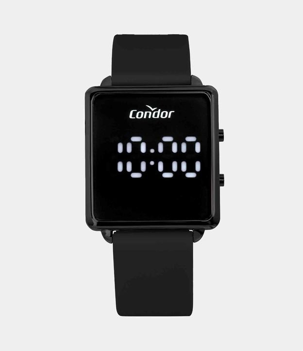 Relógio Condor Digital com Pulseira em Silicone e Caixa em Metal COMD1202AIS 5P - Cor: Preto - Tamanho: U