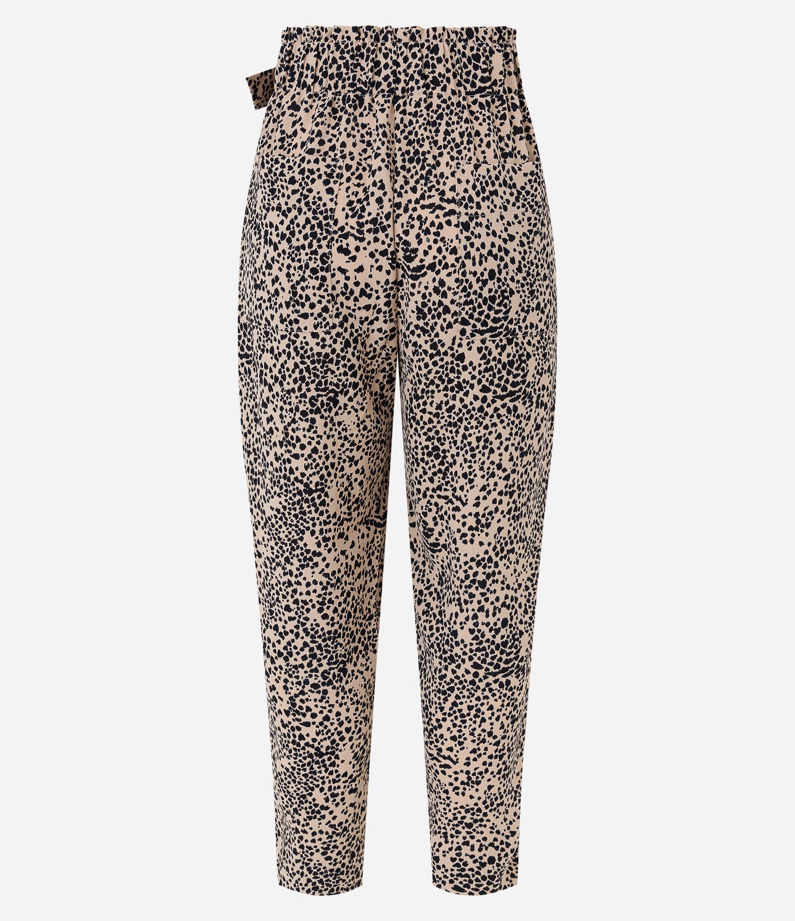 Calça Cenoura com Cinto Faixa e Estampa Animal Print Onça Marrom 2