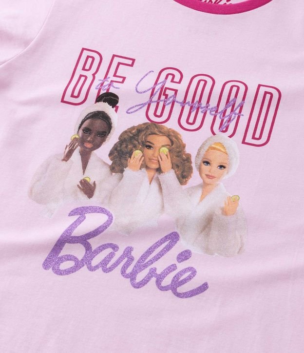 Camisola Infantil com Estampa Barbie - Tam 5 a 14 Anos Rosa 4