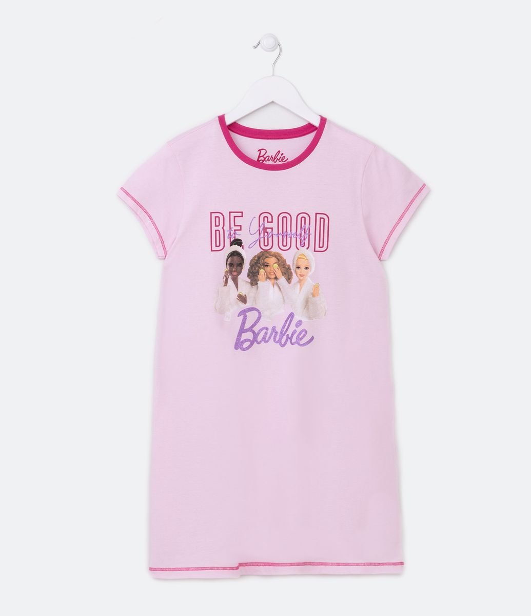 Camisola Infantil Sem Manga Tule Barbie Tam 4 a 10