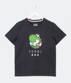 Camiseta Infantil com Estampa do Yoshi - Tam 5 a 12 Anos