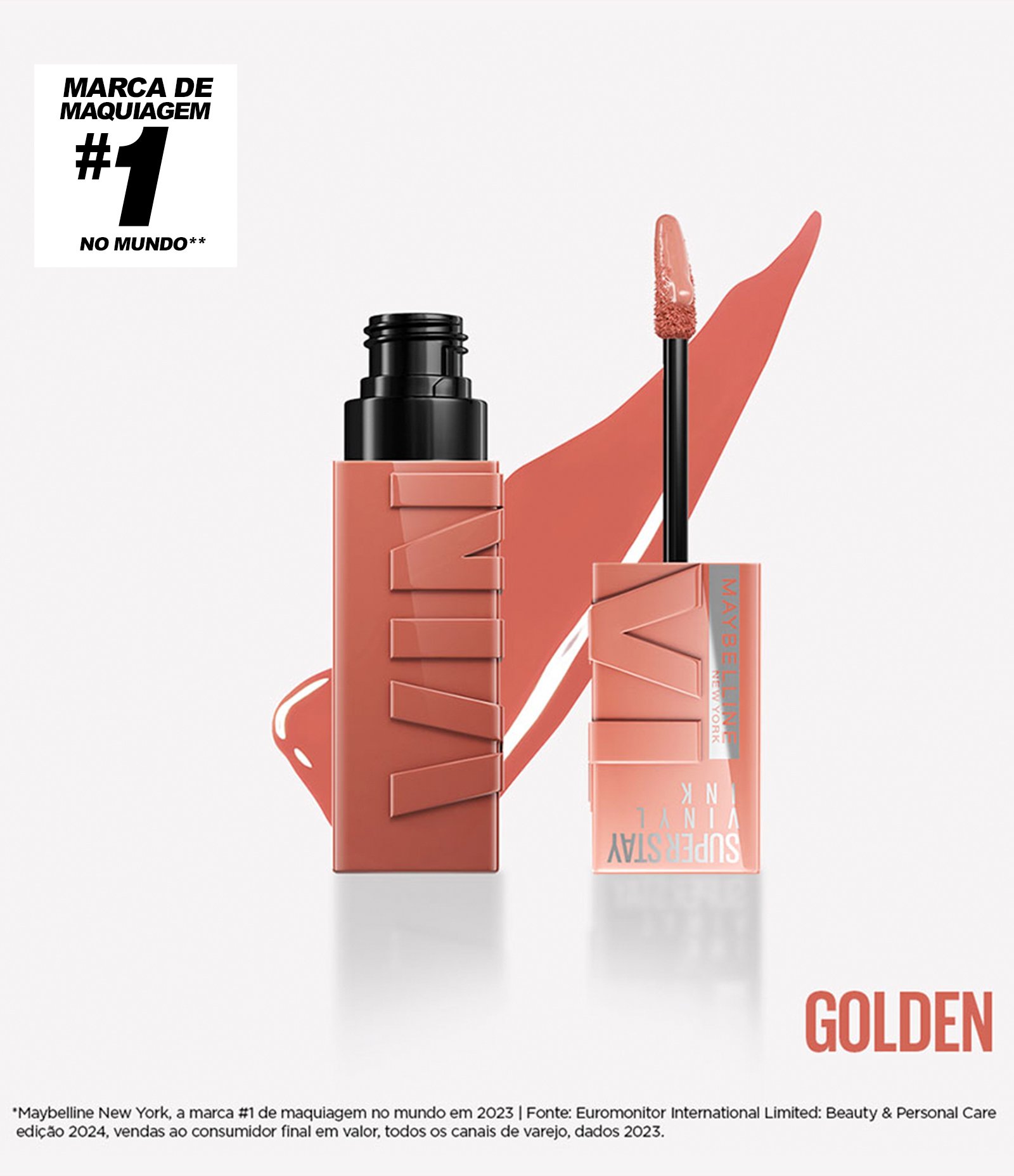 Batom Líquido NY SuperStay Vinyl Ink Maybelline Golden 1