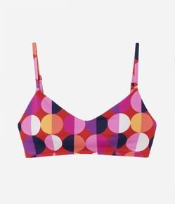 Biquíni Top em Microfibra com Poás Estampados