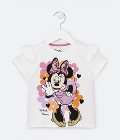 Blusa Infantil Texturizada con Estampado de Minnie Brillante - Talle 1 a 6 años