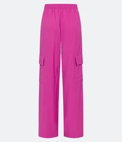 Calça Cargo em Viscose com Amarração no Cós