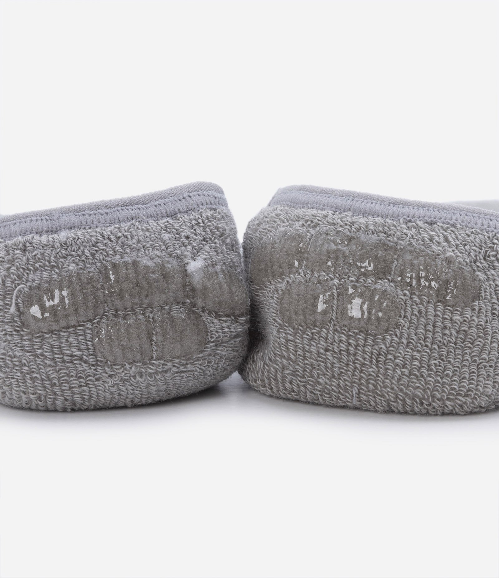 Kit 02 Pares de Meia Invisível em Algodão com Estampa Poá e Silicone Cinza 2