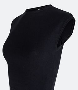 Blusa sem Manga em Ribana com Textura Caneladinha