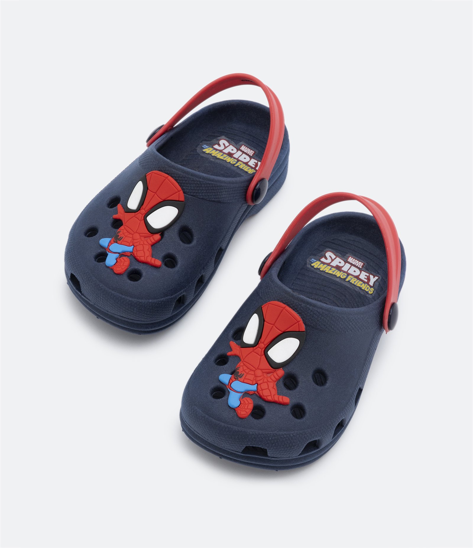 Sandália Babuche Infantil com Patch do Spidey - Tam 20/21 ao 32/33 Azul Marinho 3