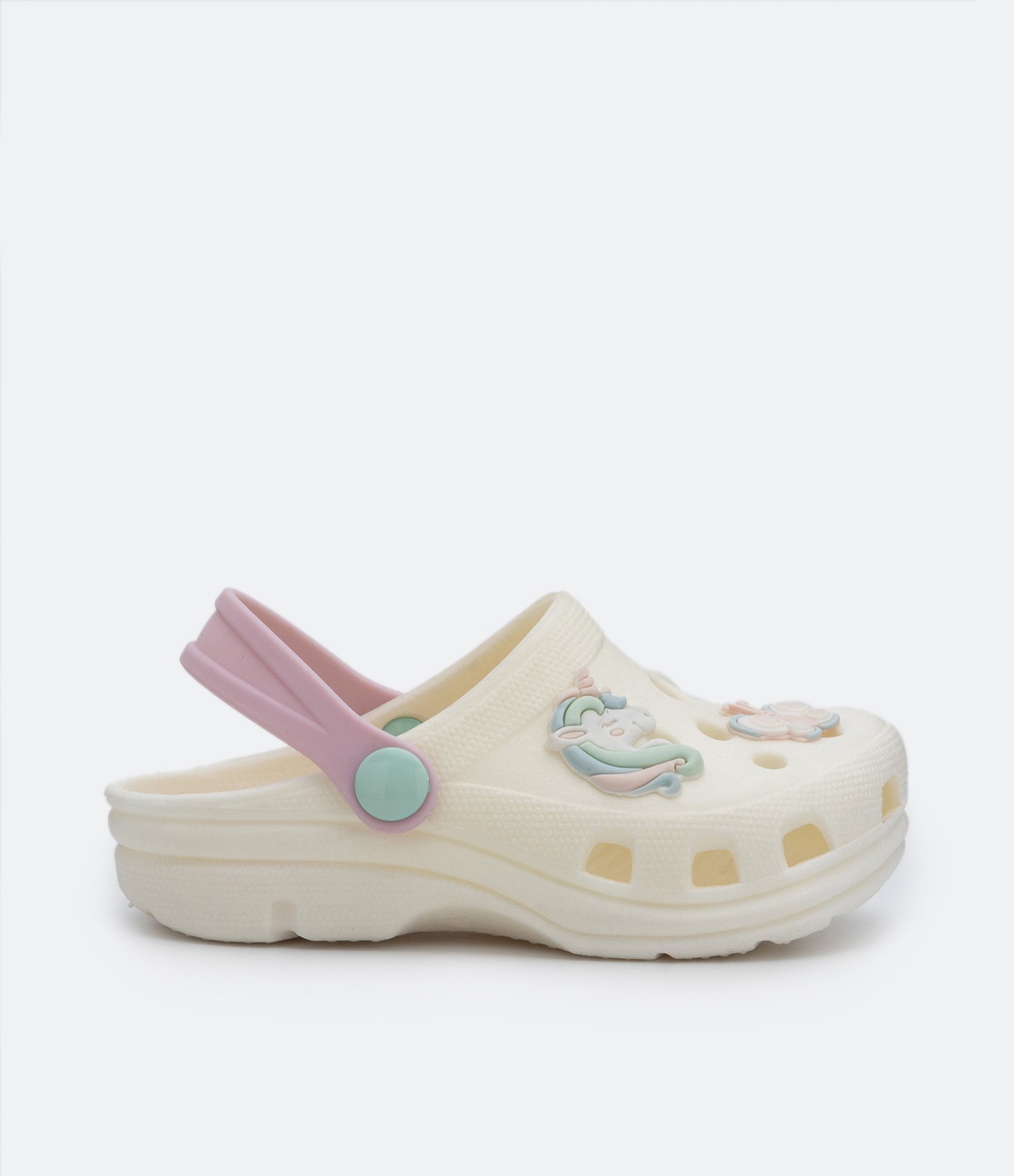 Sandália Infantil Babuche com Patches de Unicórnio - Tam 20 ao 33 Bege 2