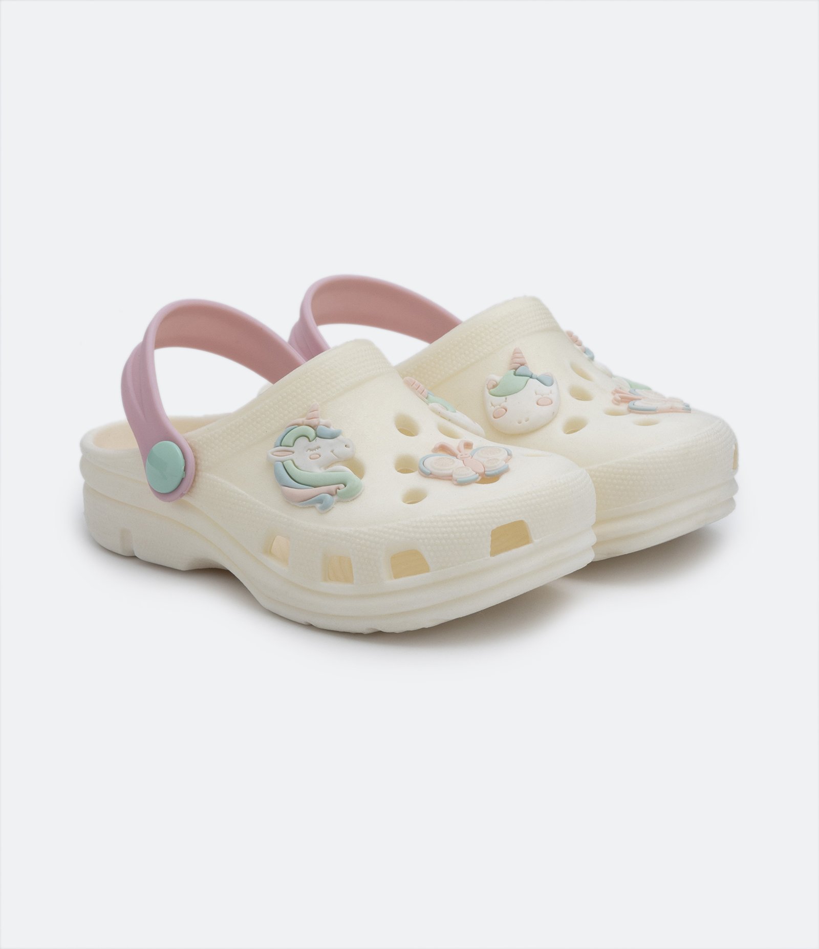 Sandália Infantil Babuche com Patches de Unicórnio - Tam 20 ao 33 Bege 5