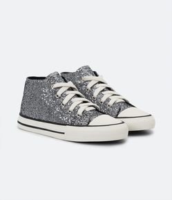 Tênis Infantil Abotinado com Brilhos - Tam 28 ao 37