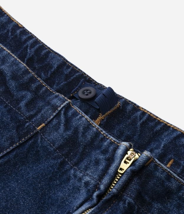 Short Saia Jeans com Fechamento em Zíper Lateral Curve & Plus Size Azul 8