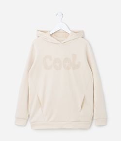 Blusão Canguru Infantil com Estampa em Lettering - Tam 5 a 14 anos