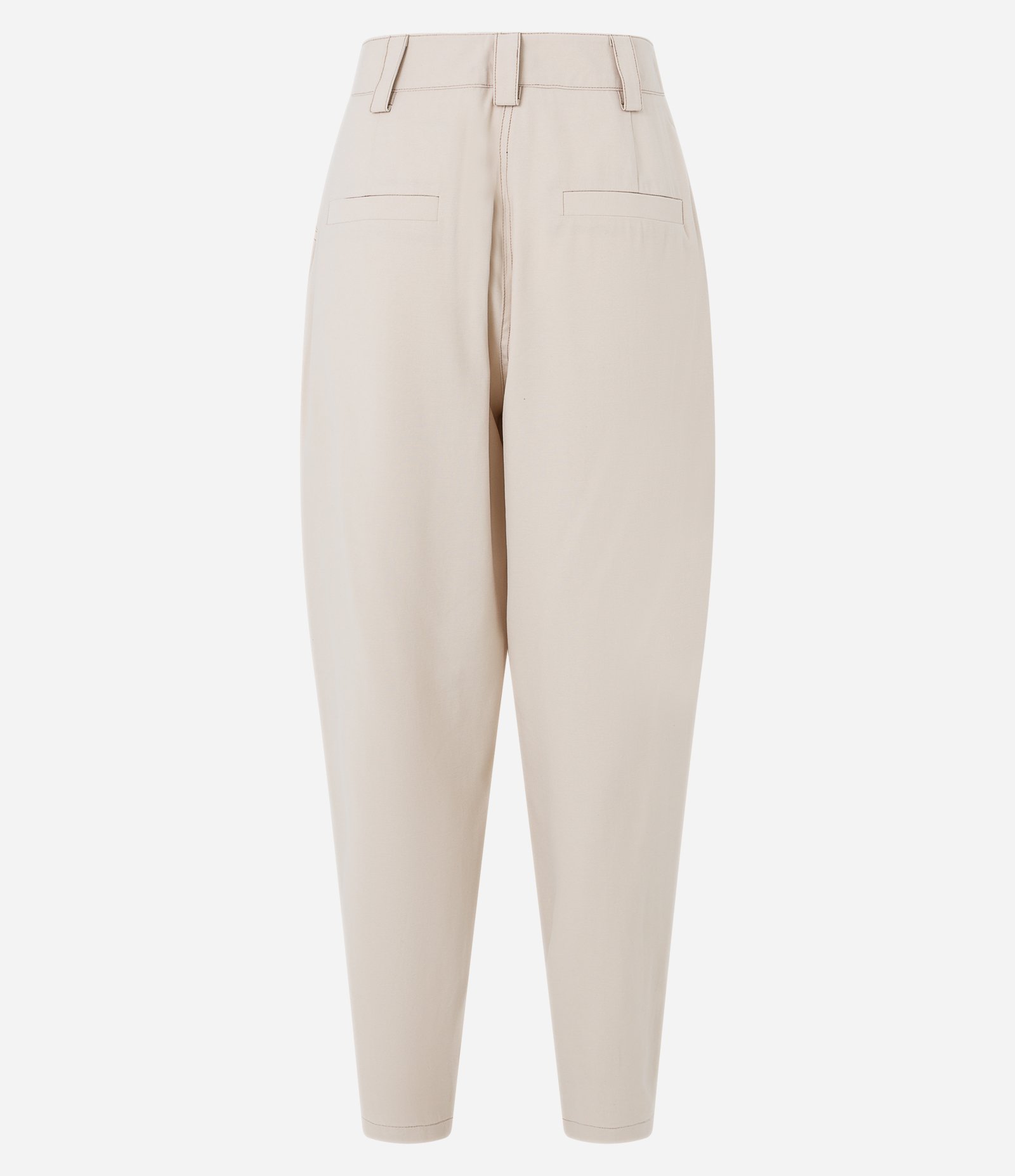 Calça Reta em Viscose com Detalhes em Pespontos Contrastantes 6