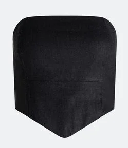 Blusa Cropped Tomara que Caia com Ponta na Barra