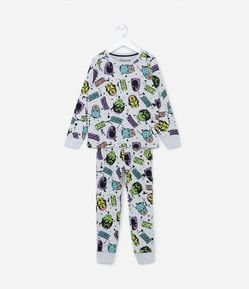 Pijama Longo Infantil com Estampado da Marvel - Tam 3 a 10 anos