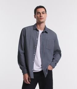 Camisa Comfort em Tricoline com Estampa Listrada