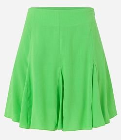 Saia Curta Evasê em Viscose com Zíper Lateral