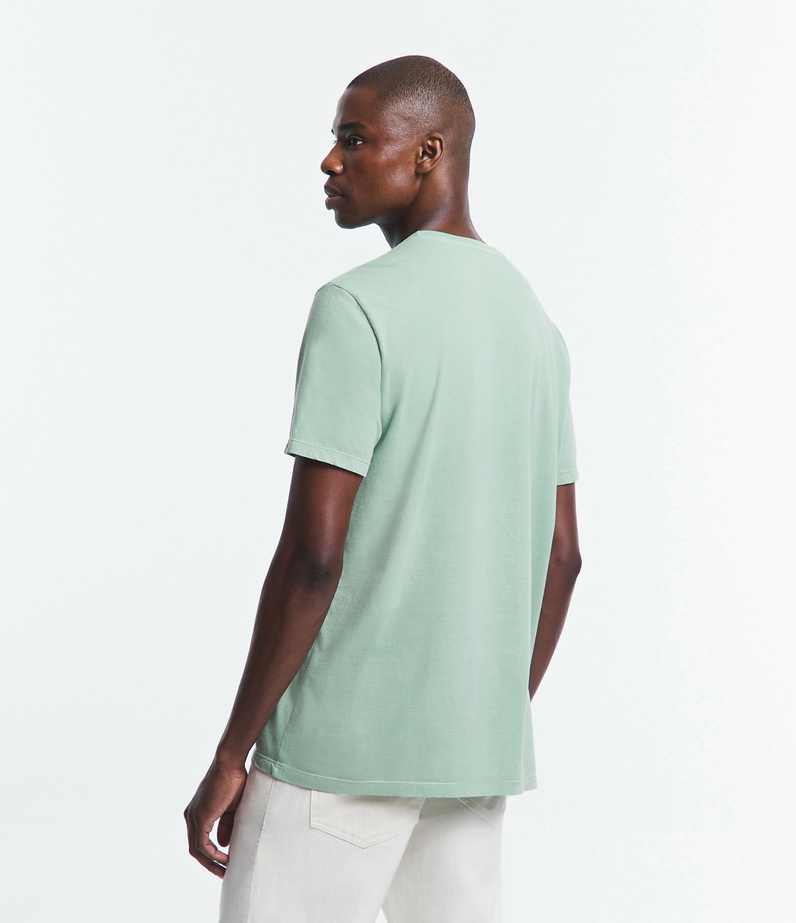 Camiseta Comfort em Meia Malha com Lettering Hopeful Verde Claro 5