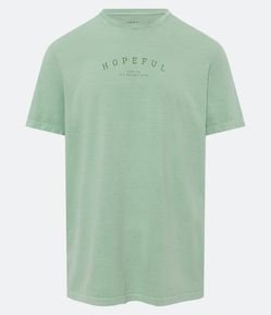 Camiseta Comfort em Meia Malha com Lettering Hopeful